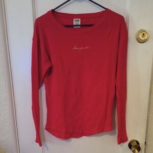 PINK Victoria's Secret | Bright Red Long Sleeve Top